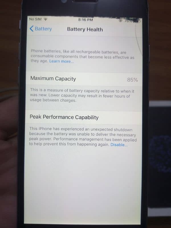 Iphone 6 PTA approved 85% health no open no repair original 7