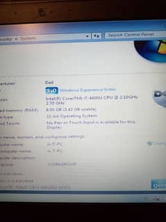 Dell laptop   I core 7 model 7440