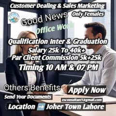 Customer Dealing & Sales Marketing  Only Females