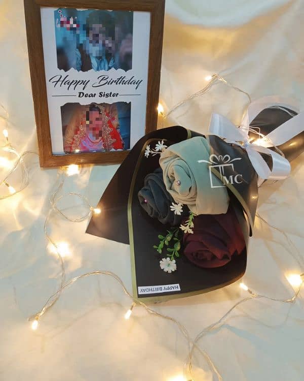 Hijab Bouquet and Photo frame 4