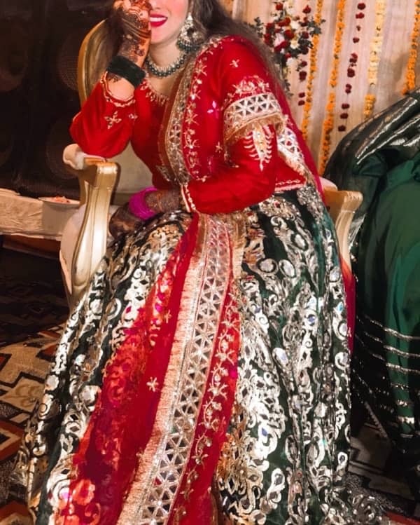 mehndi lehnga choli Dupata 1