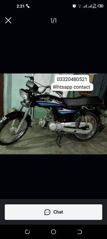 HONDA CD 70cc for sale model 2008 karachi number 0