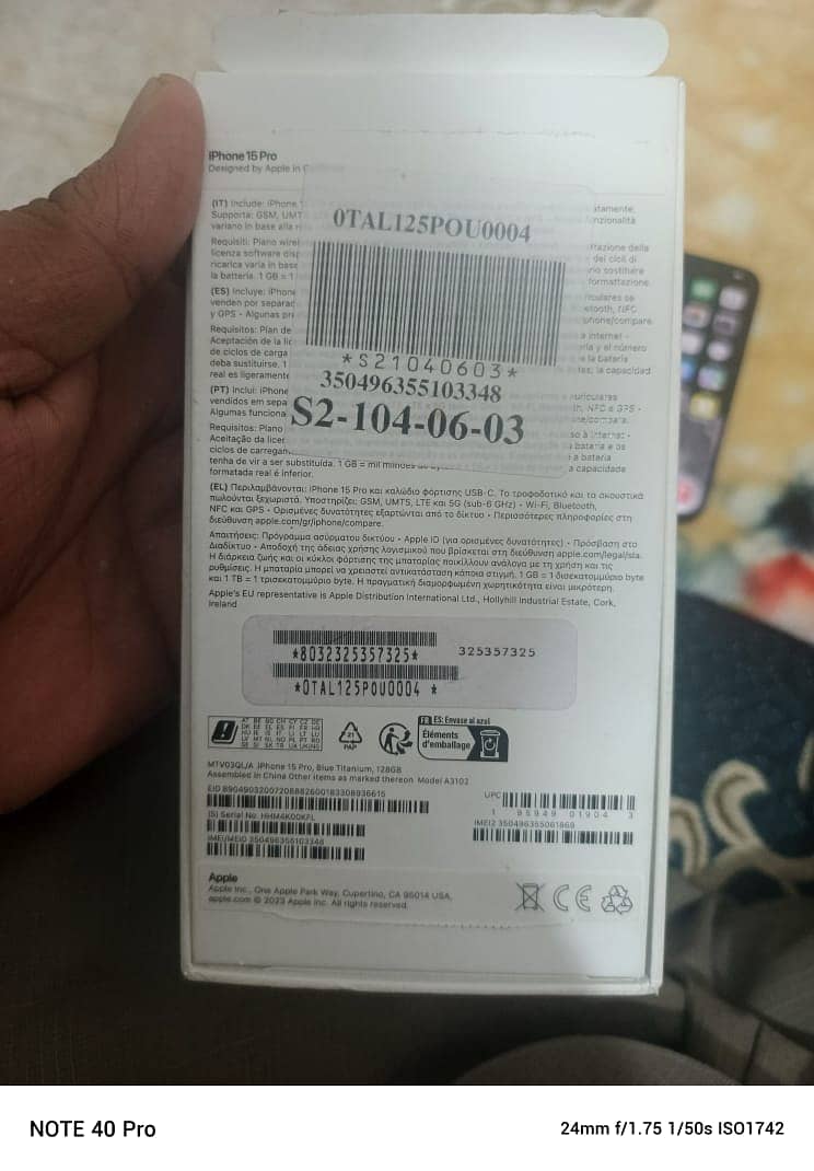 Apple iPhone 15 pro 128gb non pta 5