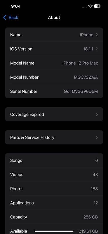 I phone 12 pro max PTA Approved 7