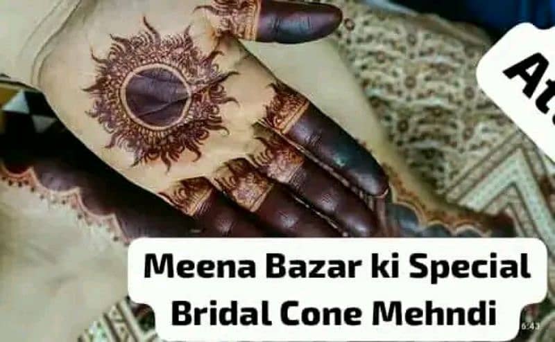 meena bazar special btidal cone mehndi 3