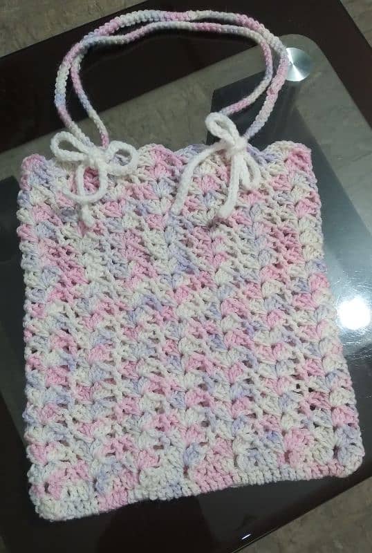 Hand Made Crochet Bag (made from 100% yarn, good quality) 3