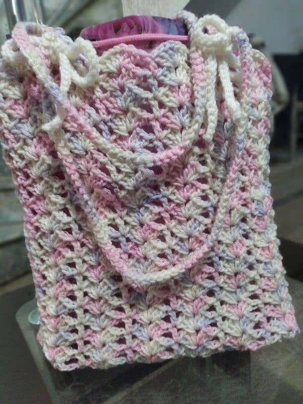 Hand Made Crochet Bag (made from 100% yarn, good quality) 4