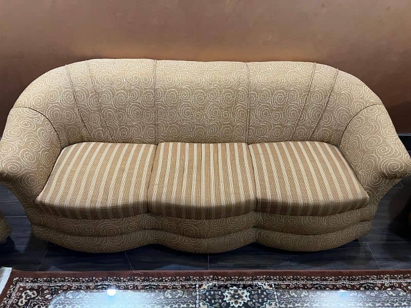 07 Seater Brown Color Sofa Set For Sale 3