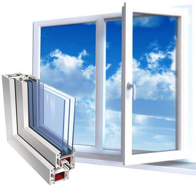 swings sliding aluminum U-PVC window 6