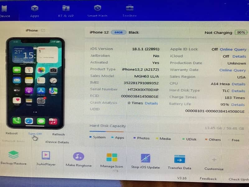 iPhone 12 64gb black nonpta Jv 8