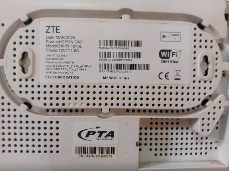 New Flash Fiber router Gpon ZTE F70L 3