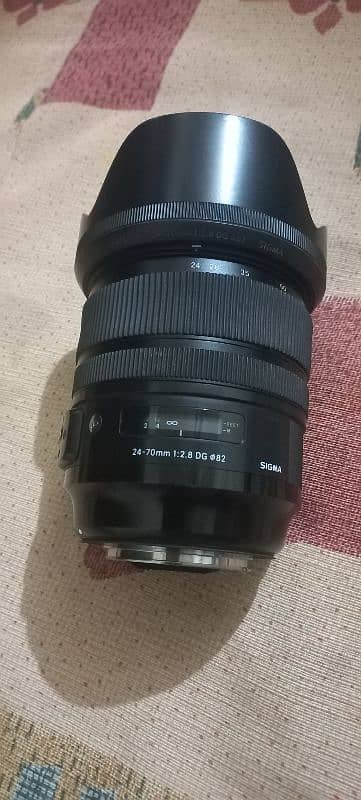 Lens For Sale Sigma 24-70mm 2.8 DG Art with Box 1