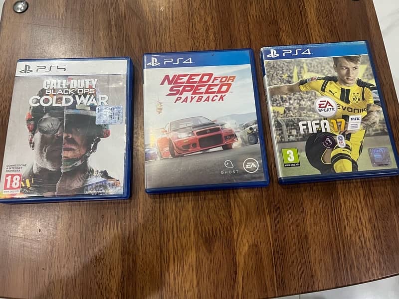 Call of Duty Cold War, NFS Payback , FIFA 17 0