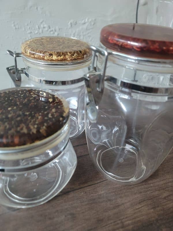 acrylic jar set 3