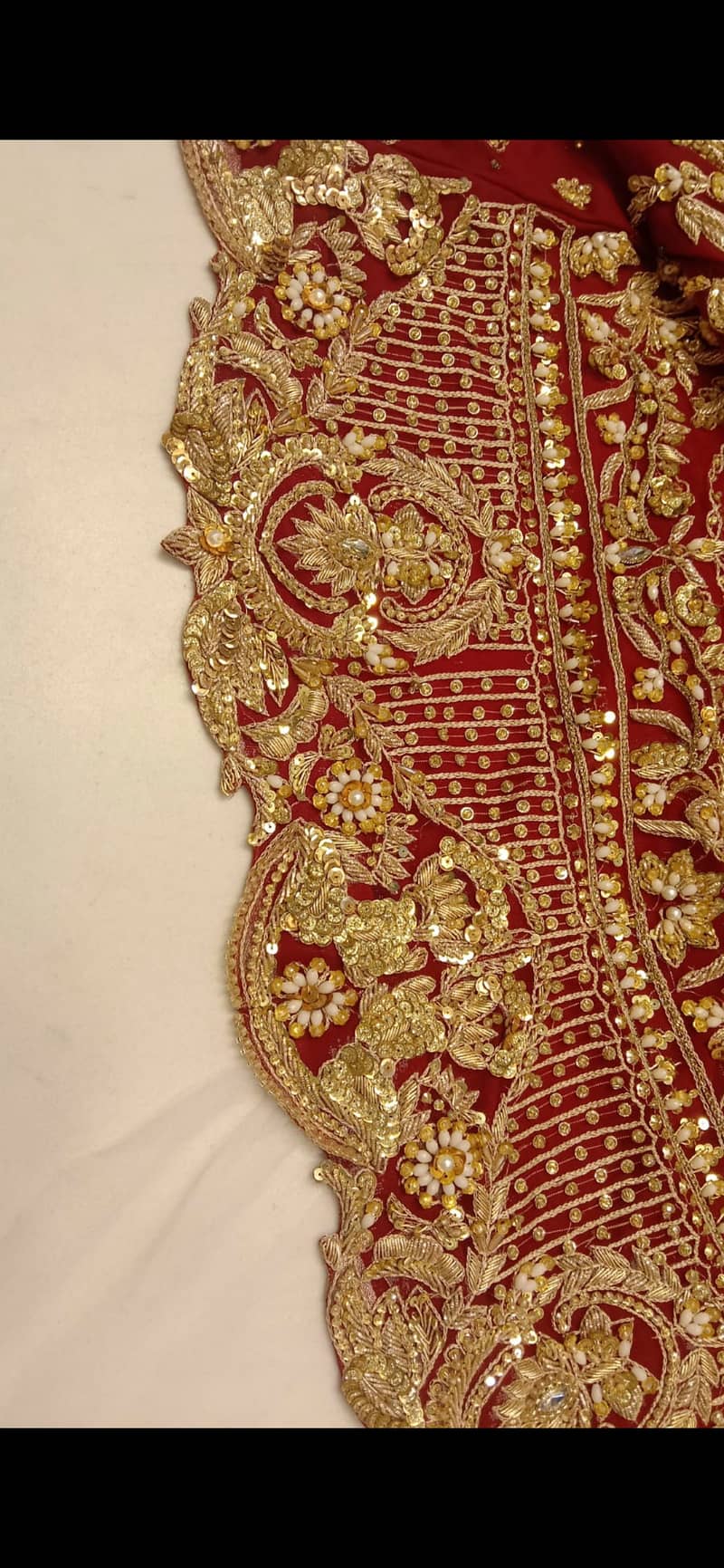 Maroon and golden lehnga 2