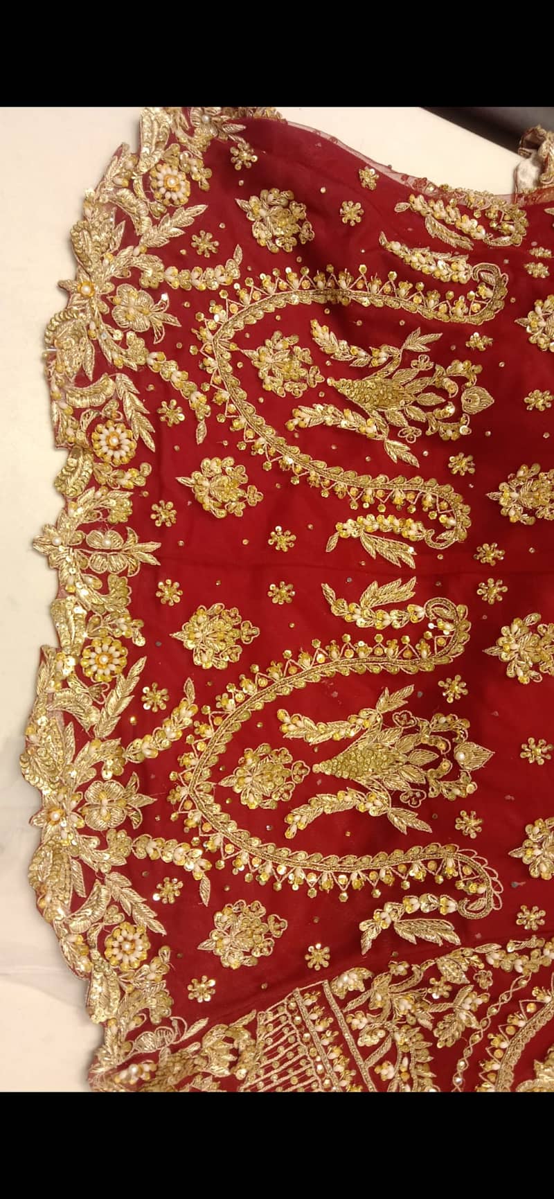 Maroon and golden lehnga 3