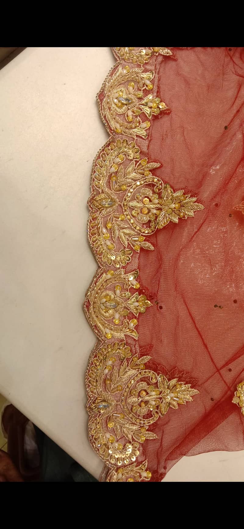 Maroon and golden lehnga 4