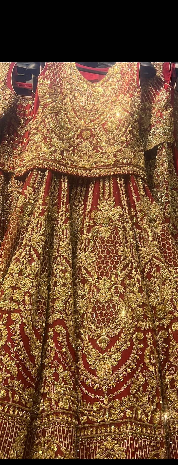 Maroon and golden lehnga 5