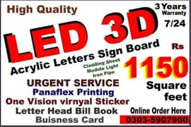 panaflex sign board 3d LEDprinting press outside