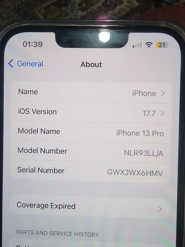 I phone 13 pro 256gb Golden Color Non PTA 2 month sim working 7