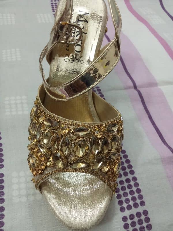 Fancy Bridal Dull Golden Sandle 1