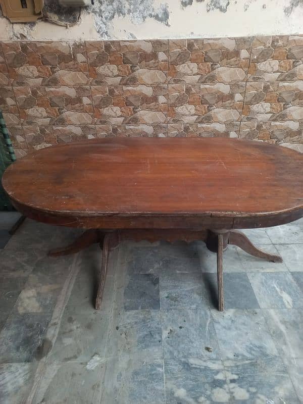 dining table  with 6 chairs made of sheesham wood in good condition 4