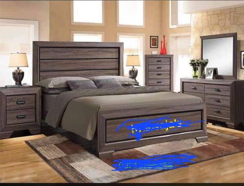 Bed set / King Size bed / Double Bed / Wooden bed 16