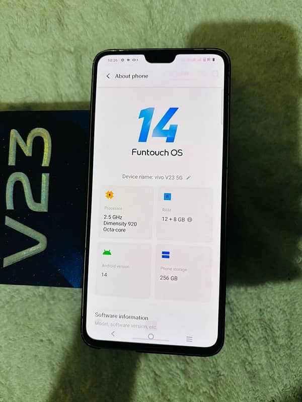 vivo v23 5g 12+12/256 gb read add 5