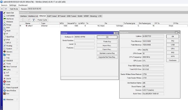 MikroTik Level 6 License Installation Service 0