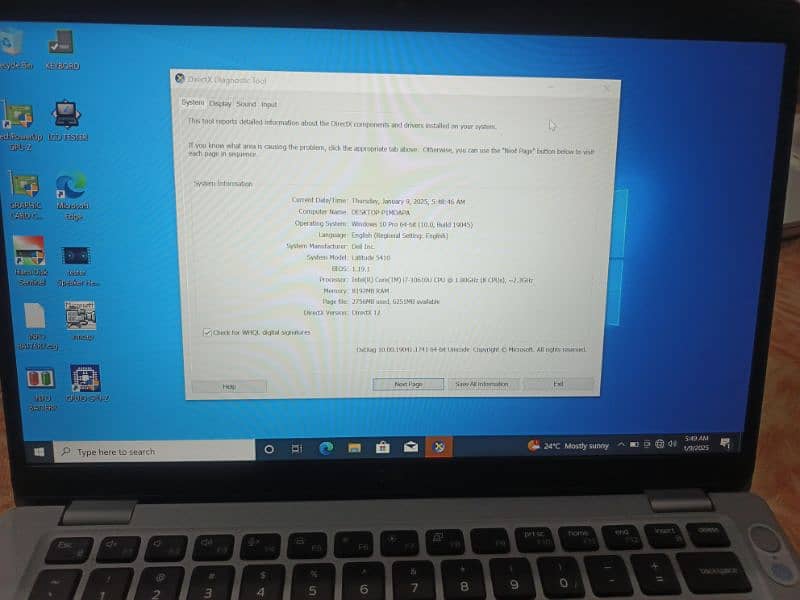 Dell Latitude 5410 Core I7 10 gen 8/256 6