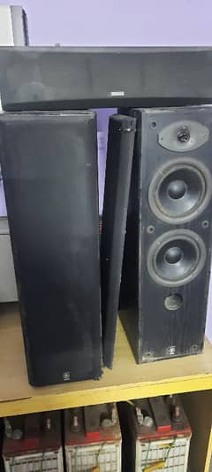 yamaha NS 45 speakers and NS 105 center  and yamaha power sub boofer