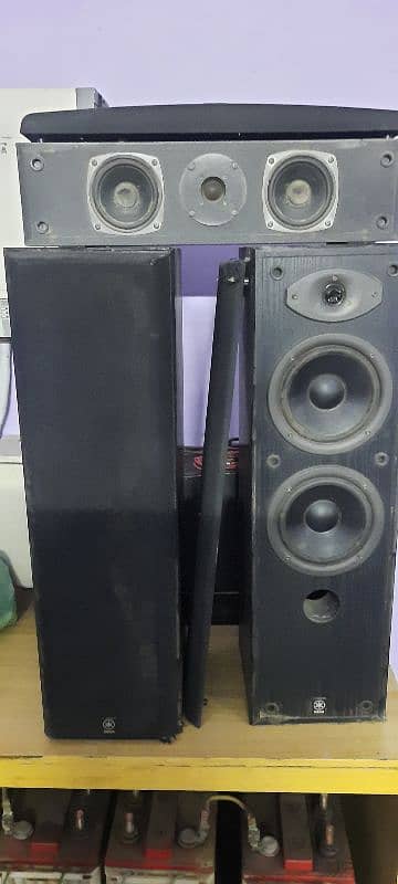 yamaha NS 45 speakers and NS 105 center  and yamaha power sub boofer 1