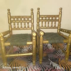 wooden 4 seater set