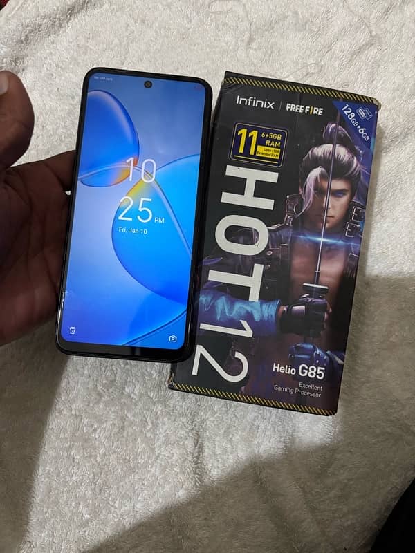 Hot 12 4g gaming phone 6+5/128 gb full box 03108878328 0