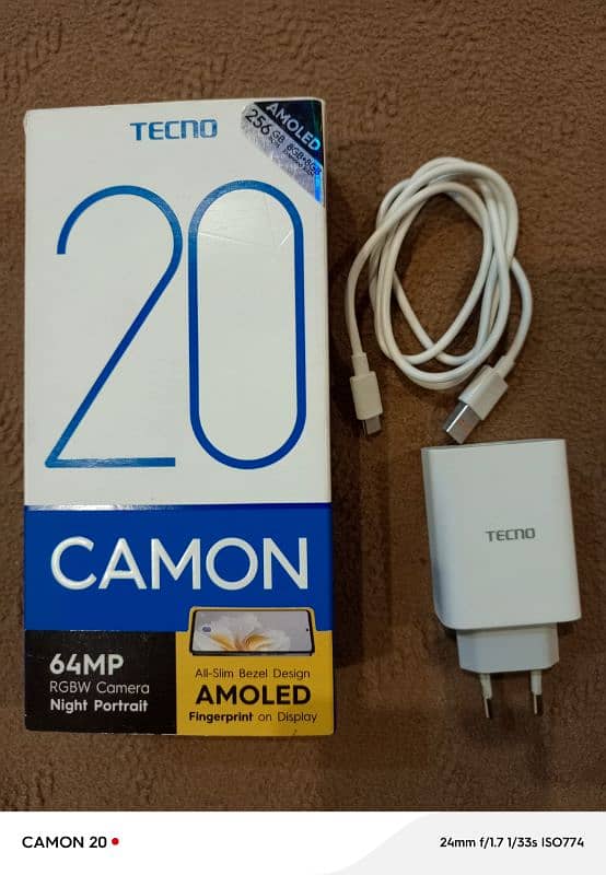 Tecno camon 20 with full box 6