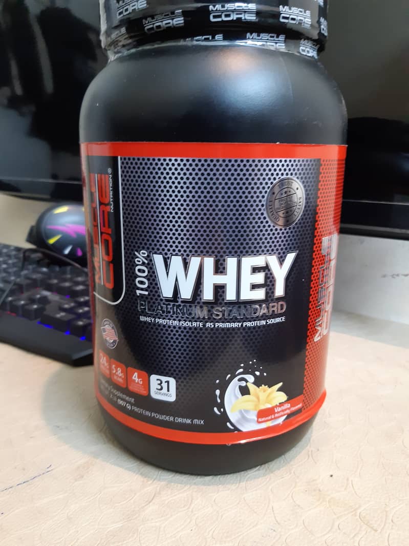 Imported whey protein for workout. . . 0