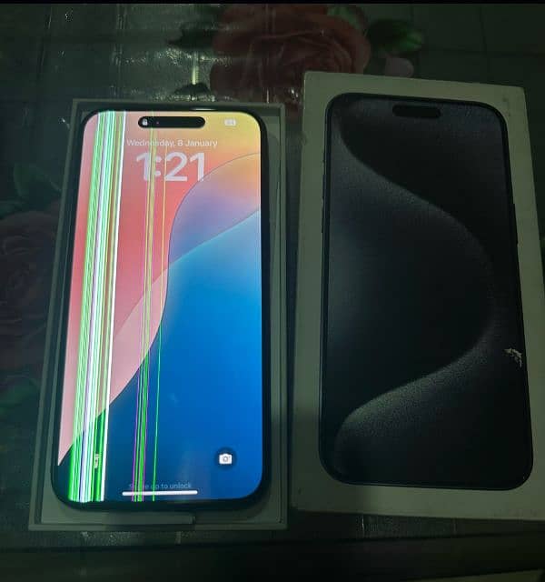 iphone 15 pro max 256gb jv 100 health waterpack lcd lines 3