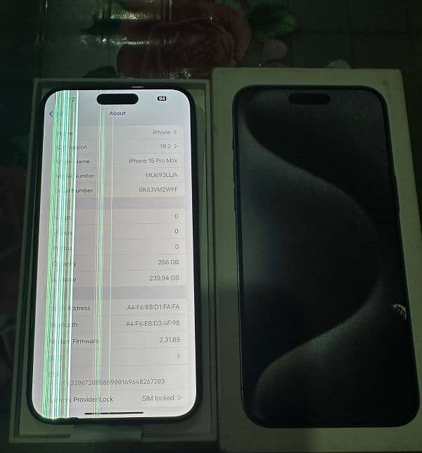 iphone 15 pro max 256gb jv 100 health waterpack lcd lines 4