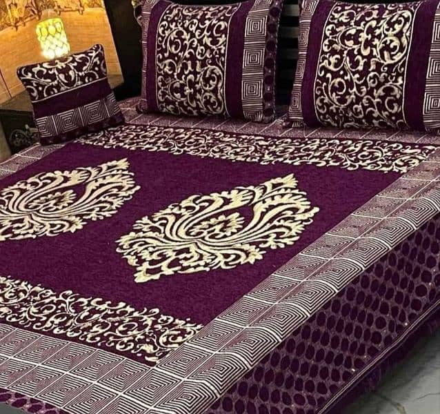 4 Pcs velvet Bedsheet 0