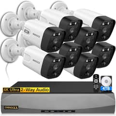 CCTV Cameras 8MP 4K HD 8 Wired DVR Night OOSSXX latest UK Imported