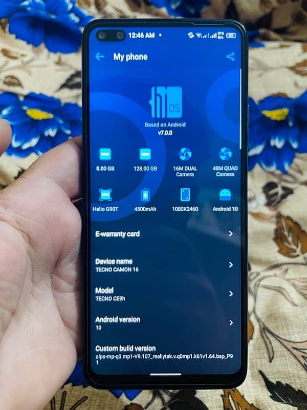 Tecno camon 16 0