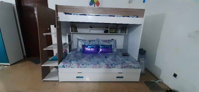 Kids bunk bed with Study table 4