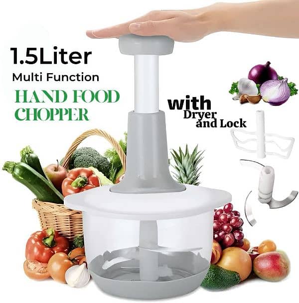 - 1.5Litre Push Chopper with *Dryer and Lock 1