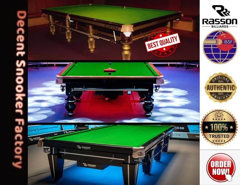 RASSON SNOOKER TABLE | POOL TABLE | BILLIARD | DECENT | CUSTUMIZED 0