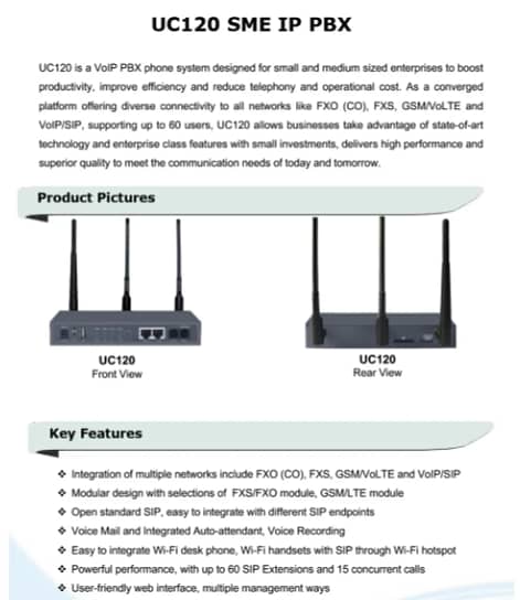 PABX Grandstream Dinstart Asterisk Unified Communication IP PBX 4