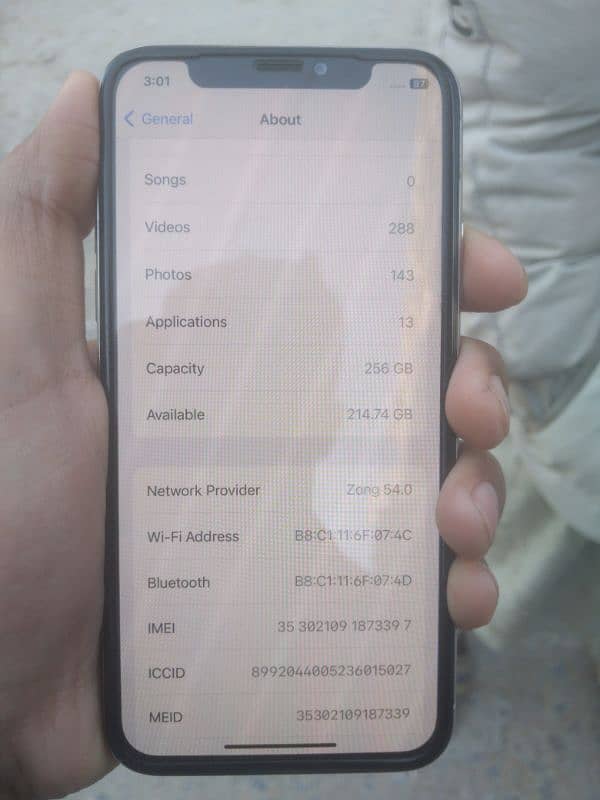 I PHONE X HA NON PTA BATTERY 88 MEMORY 256 GB WATER PACK FACE ID OKAY 1