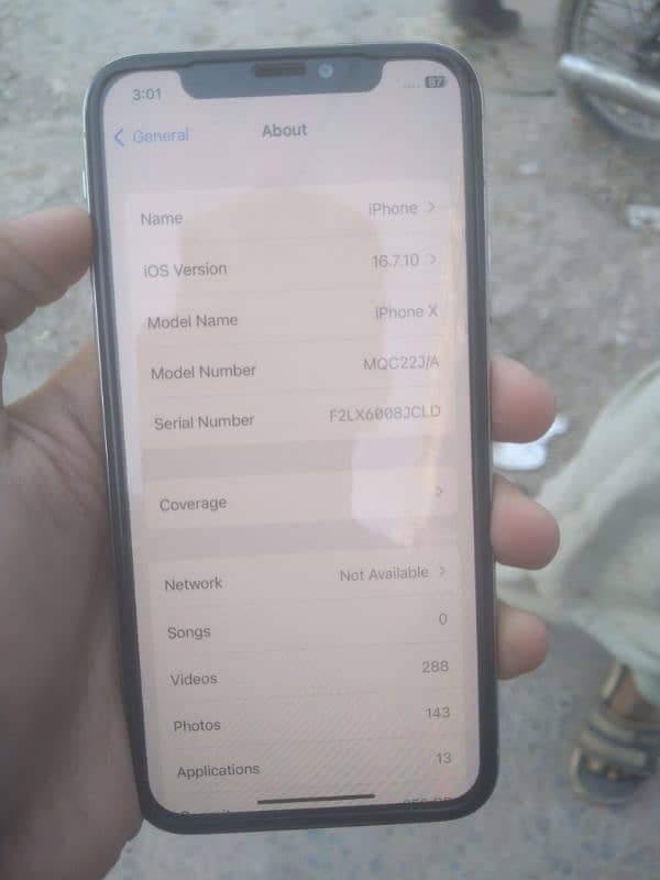 I PHONE X HA NON PTA BATTERY 88 MEMORY 256 GB WATER PACK FACE ID OKAY 2