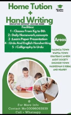 Home Tution | Tutor | Handwriting| Calligraphy| All Subjects