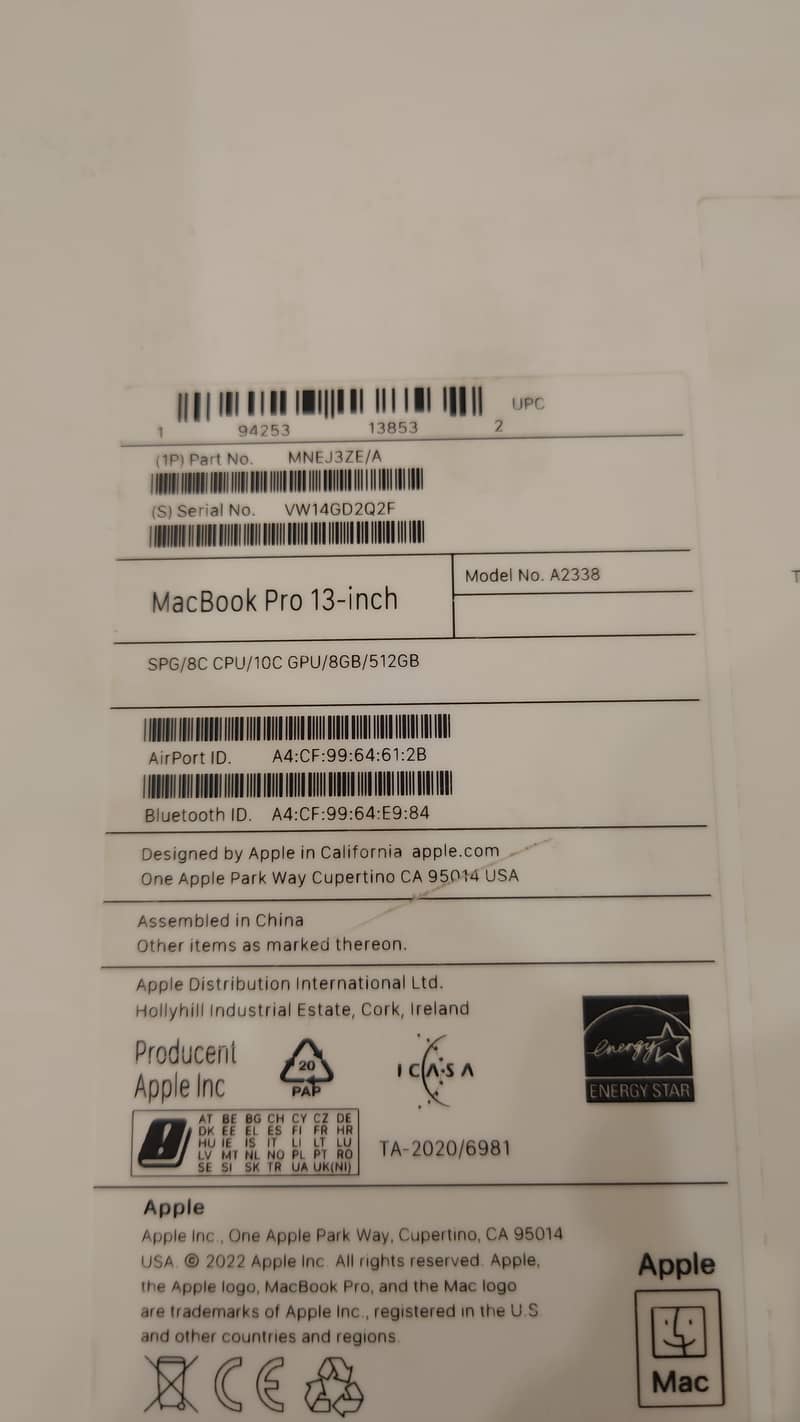 MacBook Pro M2 13-inch 12