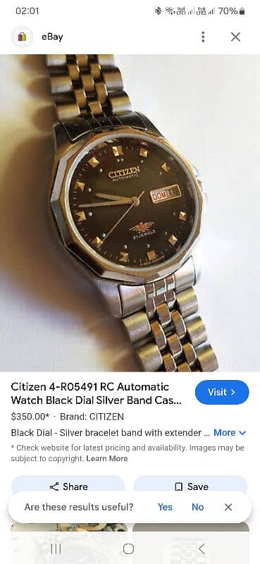 citizen men's luxury vintage automatic watch for sale 1